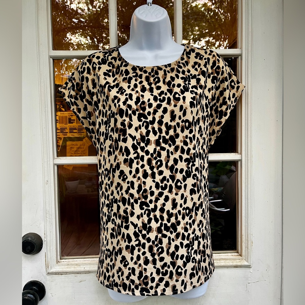 Leopard Print Flowy Women's Top